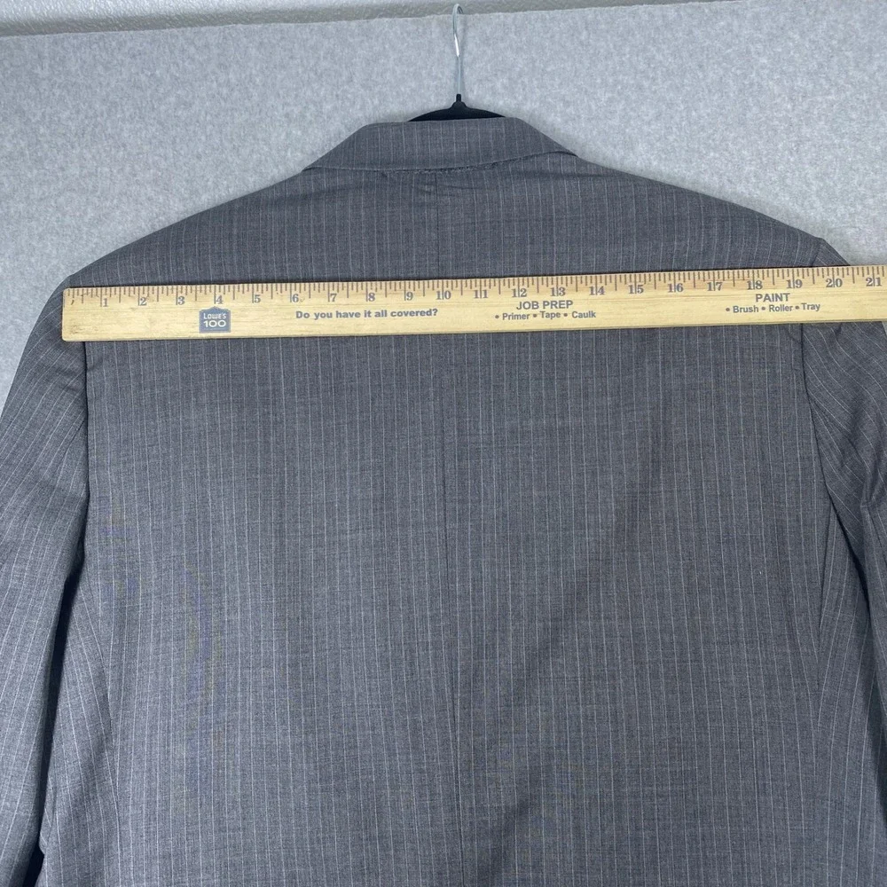 Jos. A. Bank Blazer Mens 44 Regular Grey Pinstripe Tailored Fit Wool Signature
